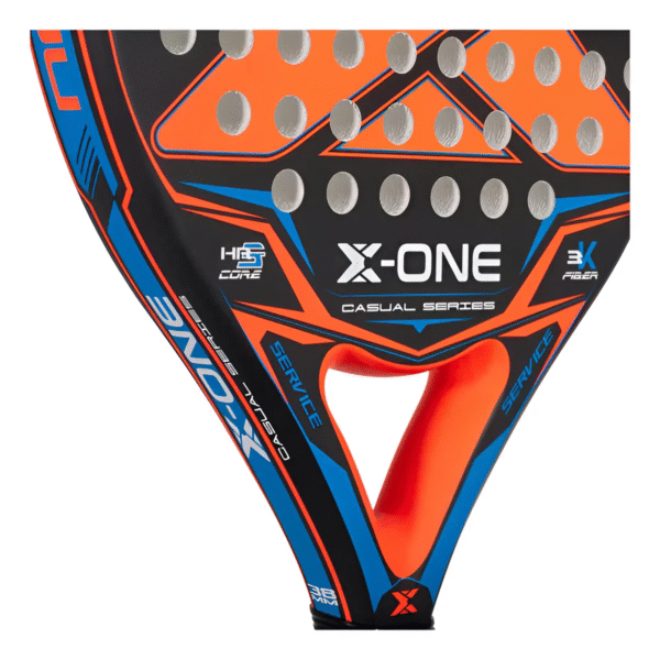 Paleta Padel Nox X-One Evo Casual Series color negro naranja y azul - Image 3